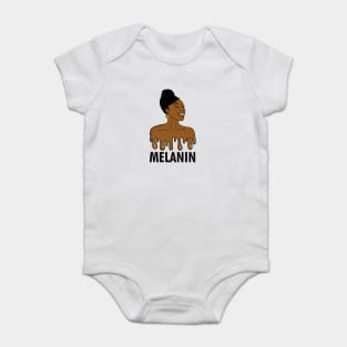 Drippin Melanin Afro Black History Baby Bodysuit